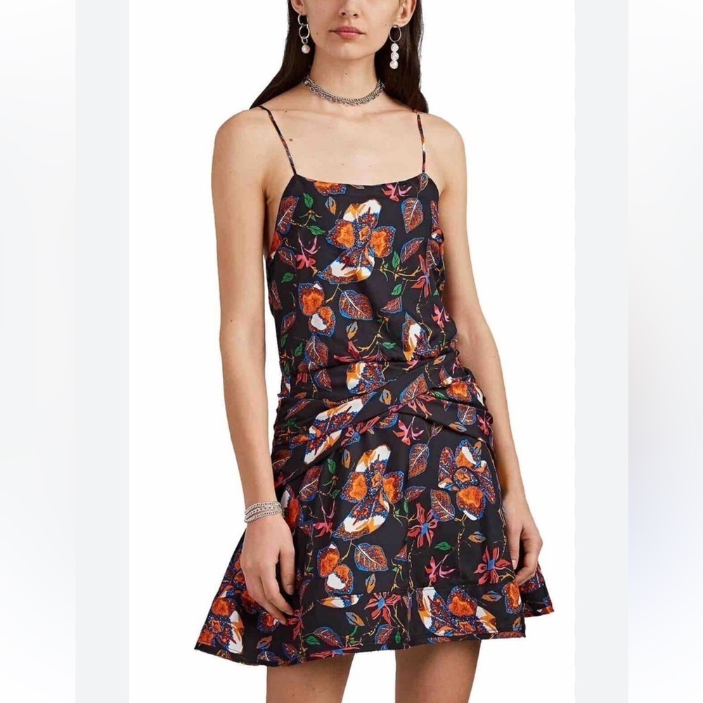 Derek Lam 10 Crosby Silk Blend Cami Flounce Mini Dress | 8